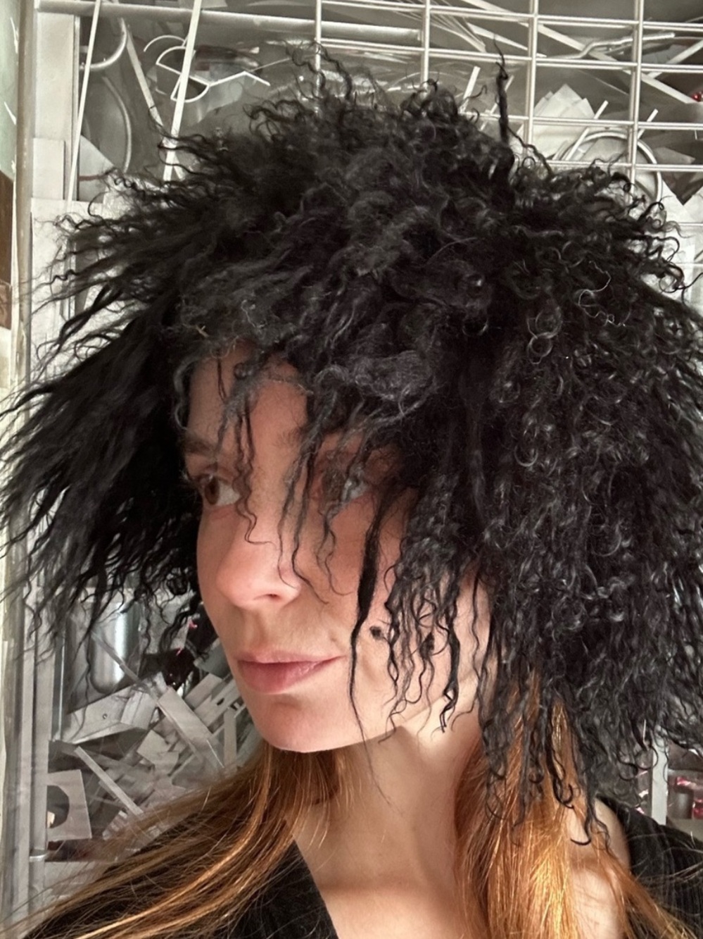 Vintage Asta Genuine Mongolian Lamb Black Hat Size M